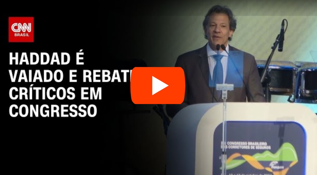 Vaiado em evento do setor de seguros, Haddad rebate: “Já fiz mais do que as pessoas que vocês admiram”