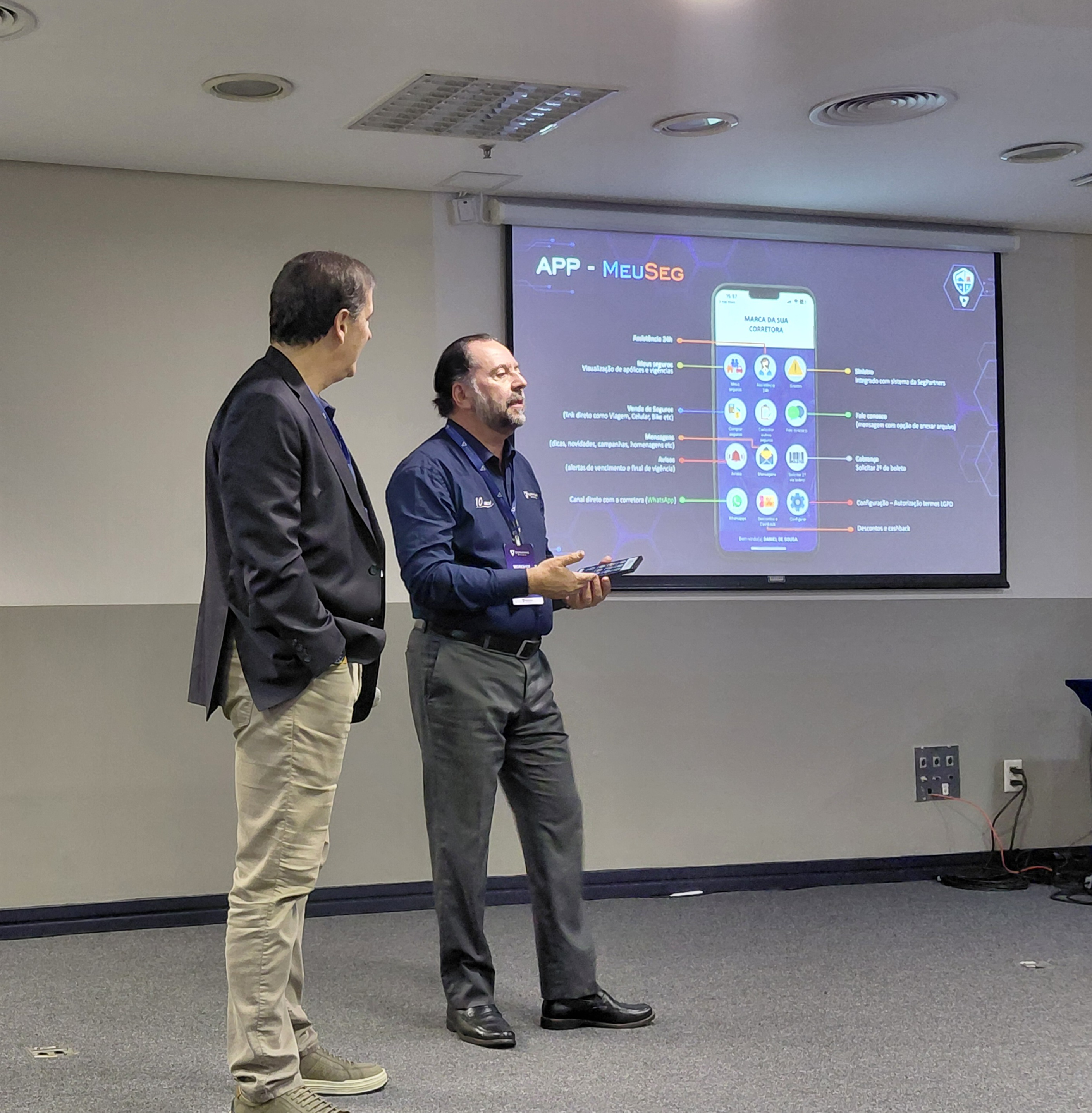 Executivos da SegPartners apresenta app inédito (foto: Revista Cobertura)