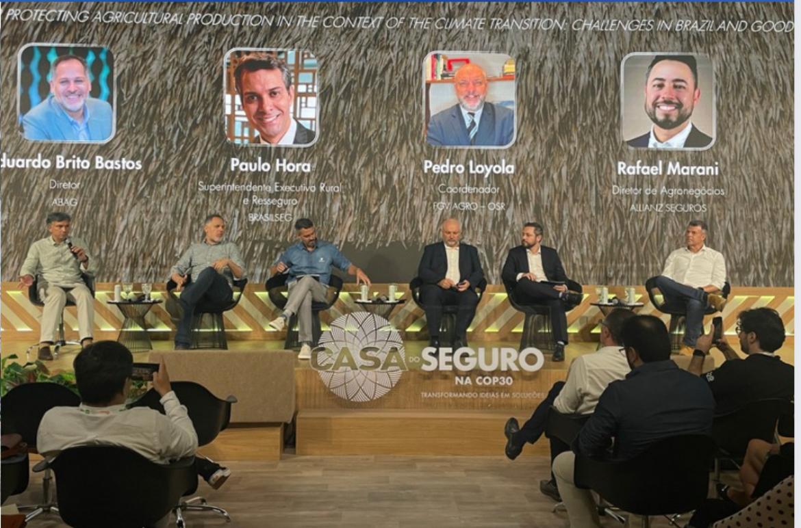 Casa do Seguro na COP30: Seguro contribui para a resiliência do produtor rural